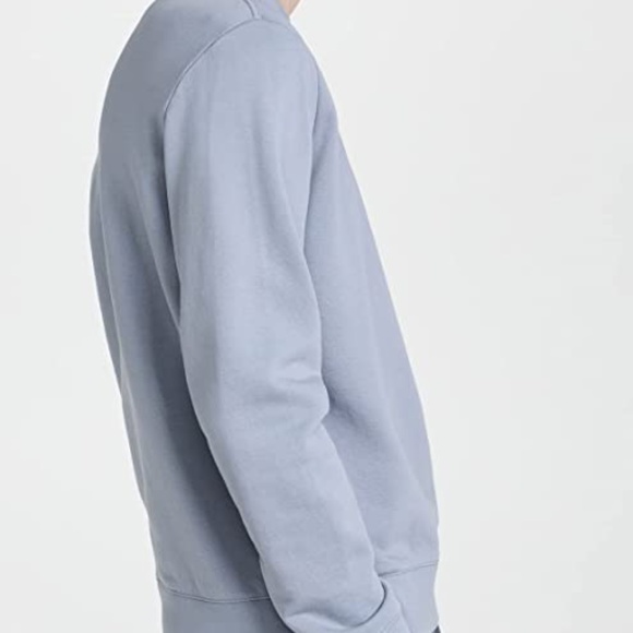 Zig Zag Rib Washed Crewneck Sweatshirt - Brand New - NEVER WORN - Powder Blue - Picture 3 of 6